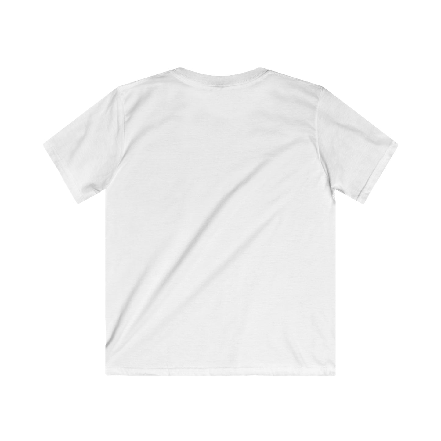 Back of the white 'Ay Nako' kids t-shirt with a plain design and no graphic elements.