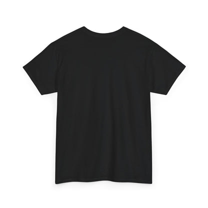 Back view of 'ADI-DAS' black t-shirt, featuring a clean and minimalist back design for a casual, everyday look